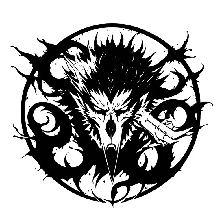 brand of sacrifice symbol berserk anime tattoo design idea