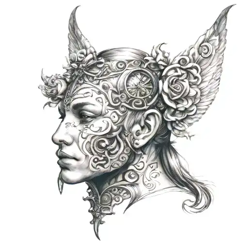 Radahn consort of Miquella tattoo design idea