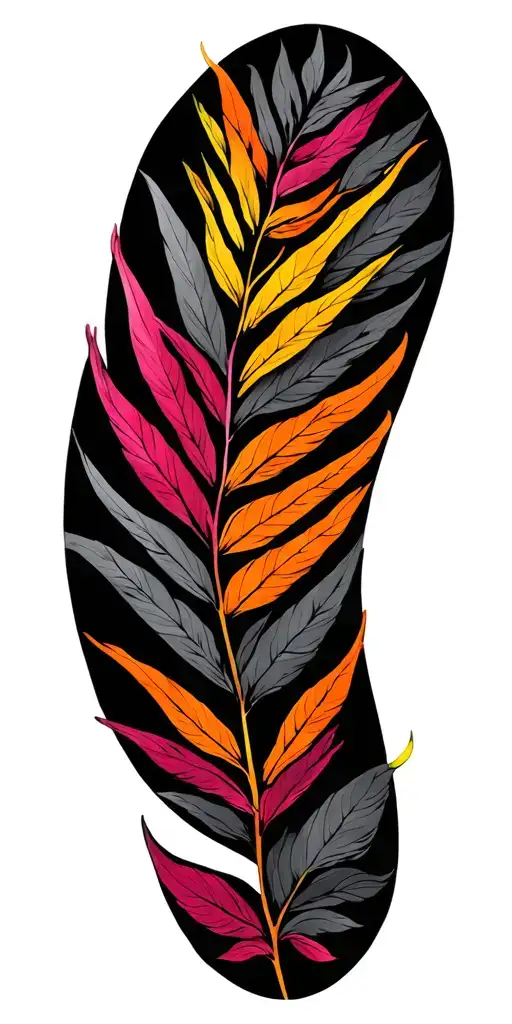 Leaf tattoo design idea
