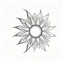 soleil tattoo design idea