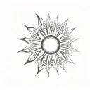 soleil tattoo design idea