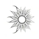 soleil tattoo design idea