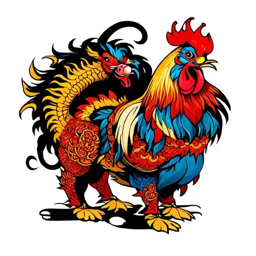 Monkey Dragon Ox Rooster Dog tattoo design idea