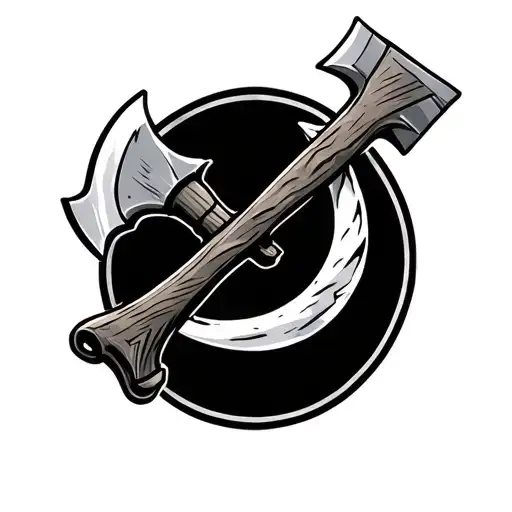 sickle and ax tattoo design idea