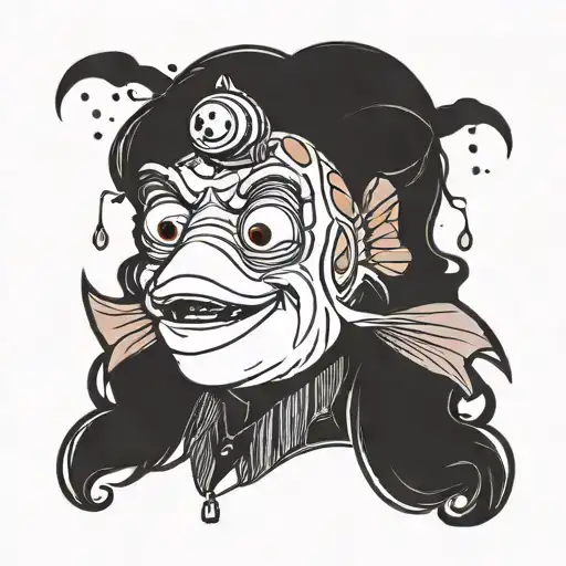 I'm a forgetful person. I want a tattoo that references the character Dori from the movie "Finding Nemo". tattoo design idea