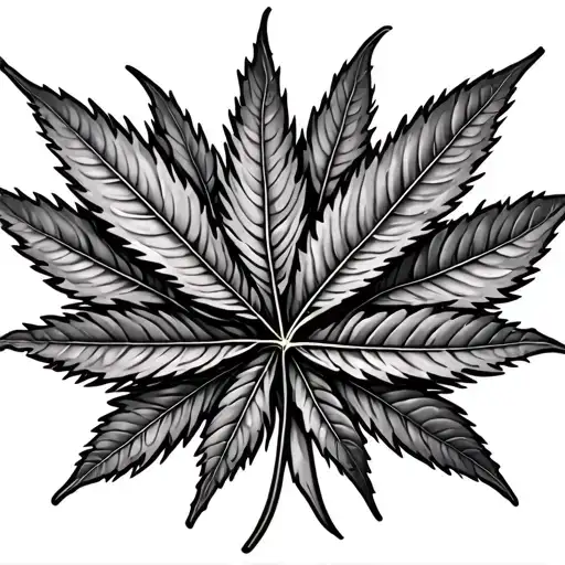 pot leaf cover ups tattoo design idea