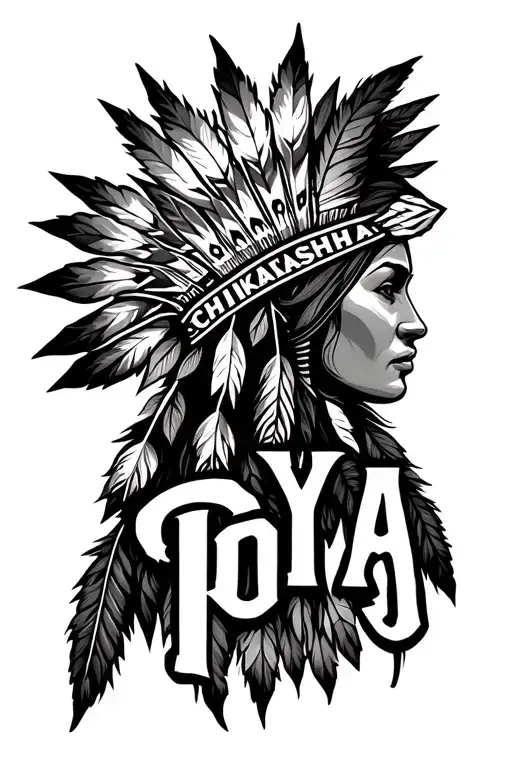 "Chikasha Poya" Native American arrow tattoo design idea