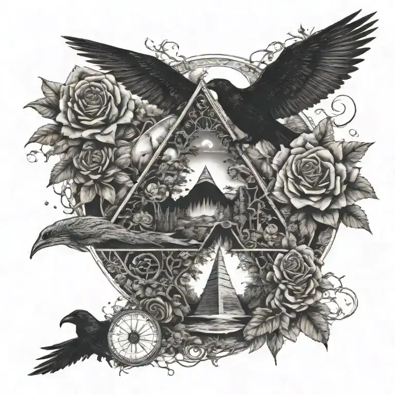pyramid,eyeball,dragon,roses,tree of life,waterfall,moon,whale,nasty,raven, snakes,earth,mushrooms,marijuana  tattoo design idea