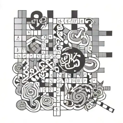 crossword incorporating "my mischief" with cocoa, mocha, midnight, valentine, sarabi, vega, and cheerio tattoo design idea