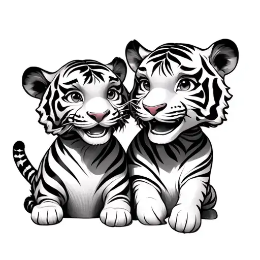 brother daughter tigger tattoo design idea