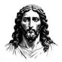 jesus face tattoo design idea