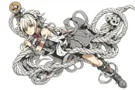 rope attached tattoo design idea