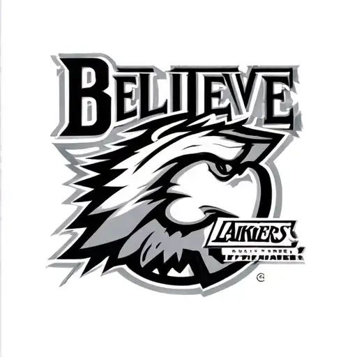 eagles football, believe in yourself, letter c, lakers, darkness tattoo design idea