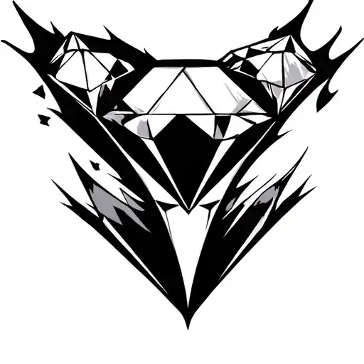 diamonds sparkles tattoo design idea