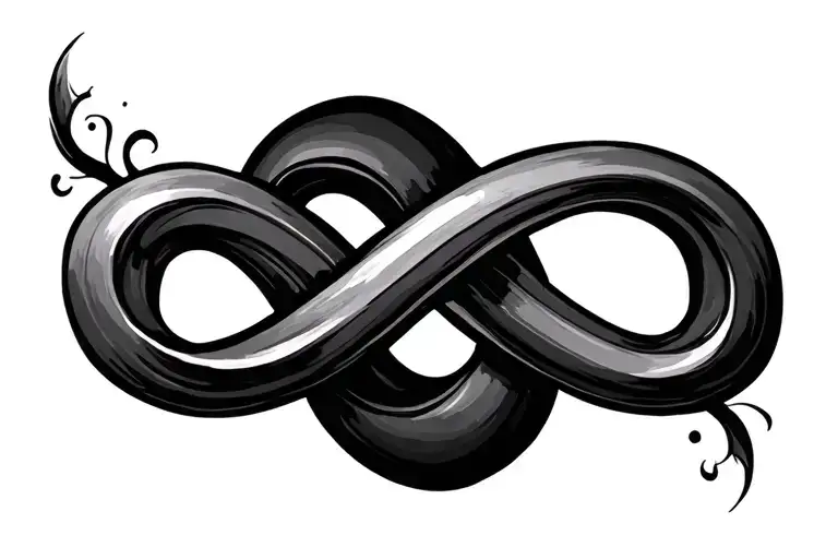 infinity symbol intertwined tattoo design idea