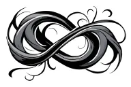 infinity symbol intertwined tattoo design idea
