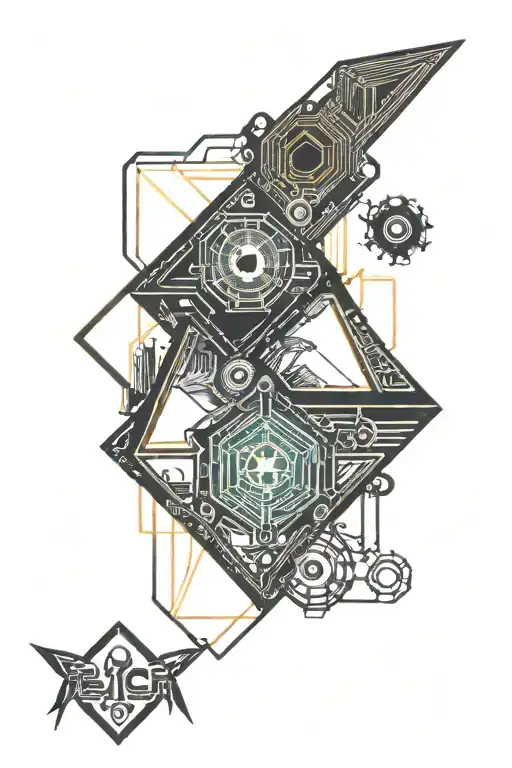 Pentagon with an eye in it tattoo design idea