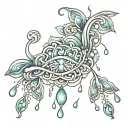 infinity and rain drops  tattoo design idea