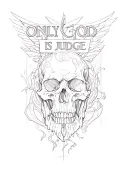 Only God is the judge tattoo design idea