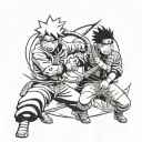 naruto vs sasuke tattoo design idea