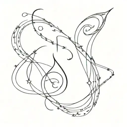 twin flames in the galaxy tattoo design idea