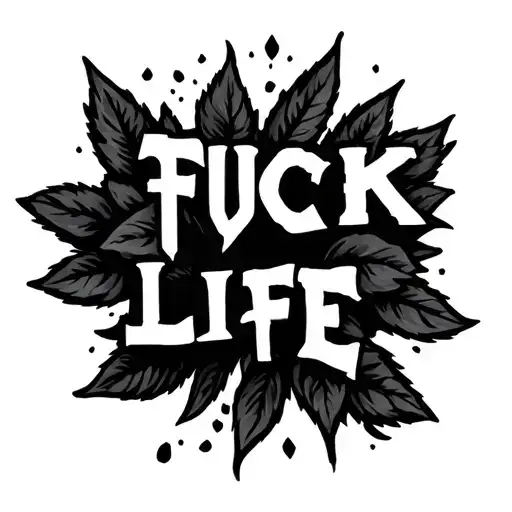 Fuck Life tattoo design idea