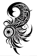 filipino tribal sun moon tattoo design idea