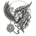 lion taurus libra virgo tattoo design idea