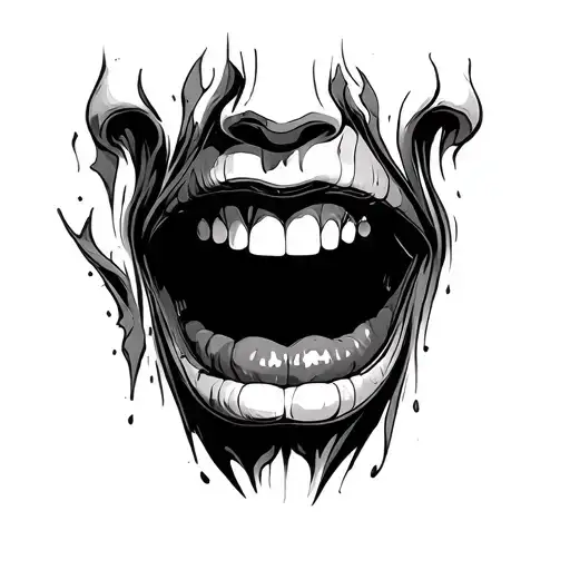 Throat tattoo design idea