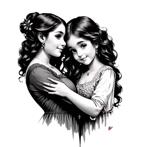 Aunt And Niece tattoo design idea