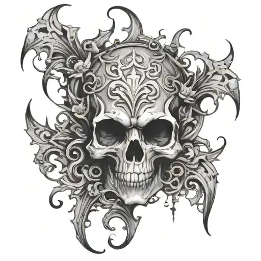 Dark Fantasy tattoo design idea