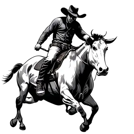 Bull Rider tattoo design idea