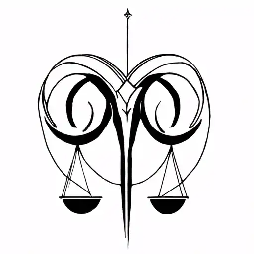 Libra And Aries tattoo design idea
