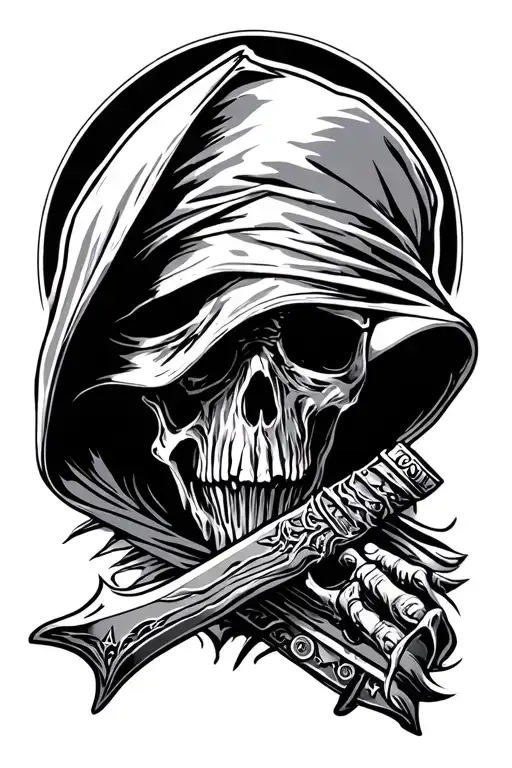 special forces grim reaper tattoo design idea