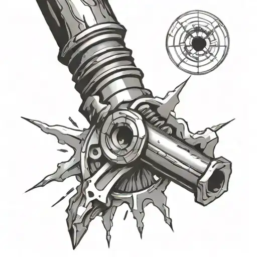 Drill bit showing tattoo design idea