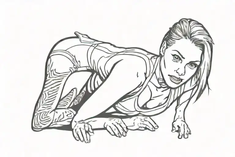 Rhea Ripley sexy tattoo design idea