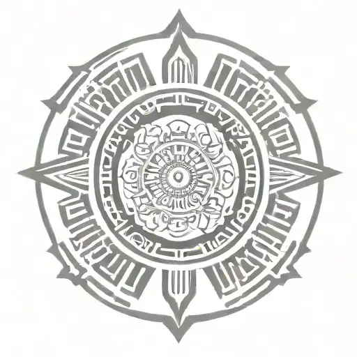 Aztec calendar tattoo design idea
