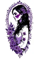 domestic violence survivor silhouette emerging tattoo design idea