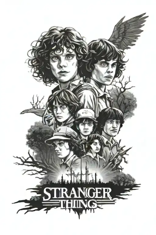 stranger things tattoo design idea
