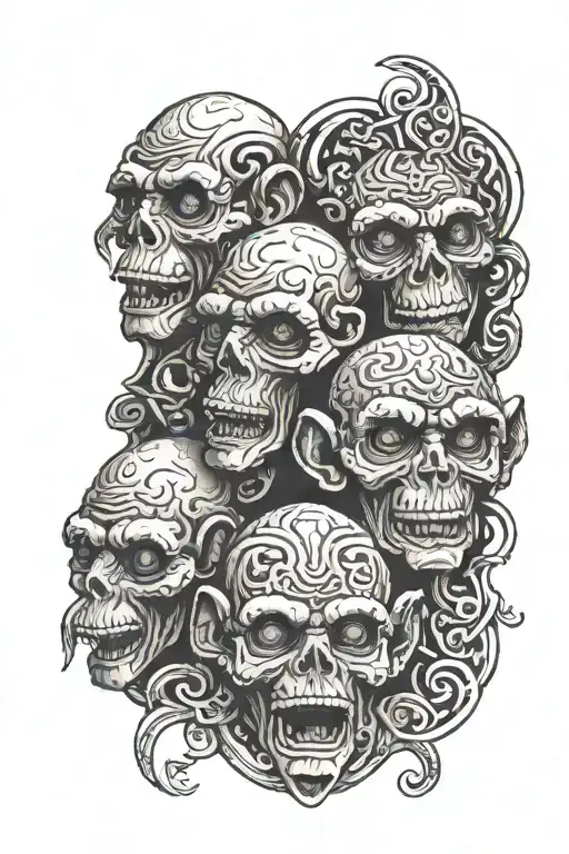 hear see speak no evil tattoo design idea
