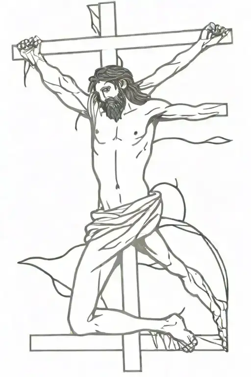 crucifixion tattoo design idea