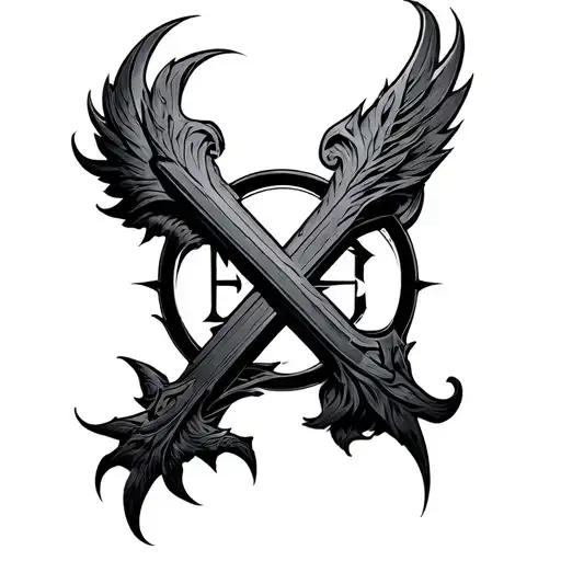 resident evil 4 insignia tattoo design idea