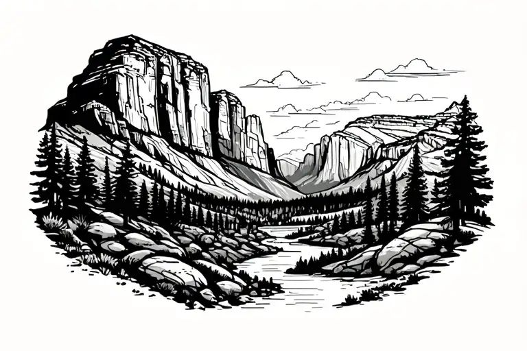Zion national park tattoo design idea
