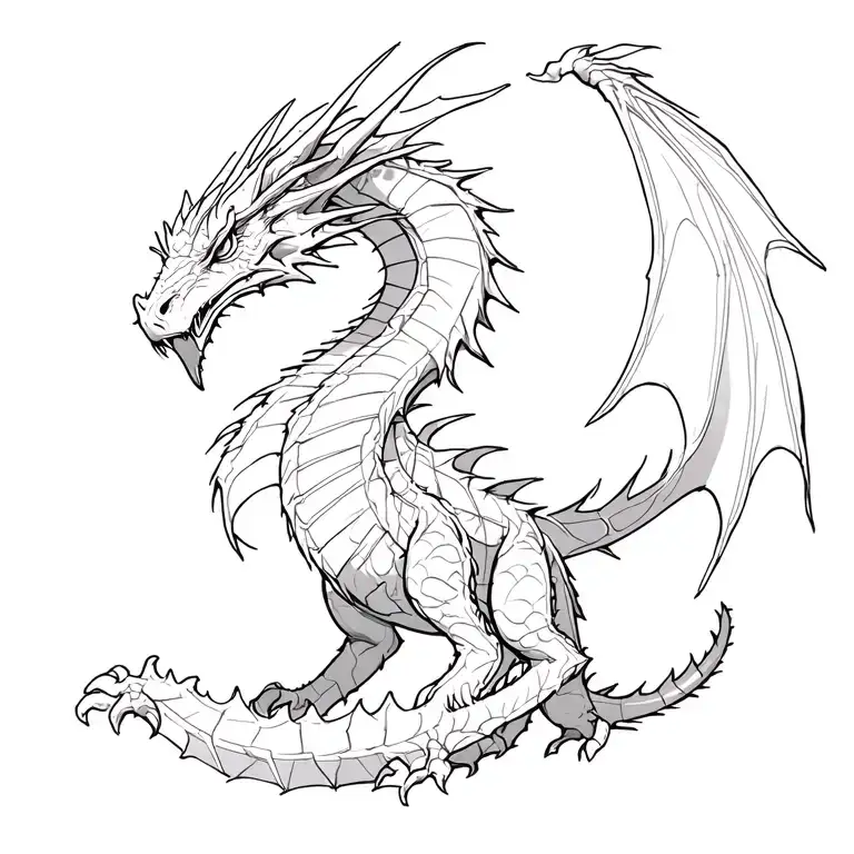 Skyrim dragon tattoo design idea
