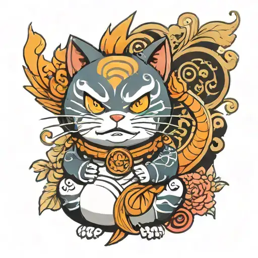 maneki neko gold fish naruto naruto naruto tattoo design idea