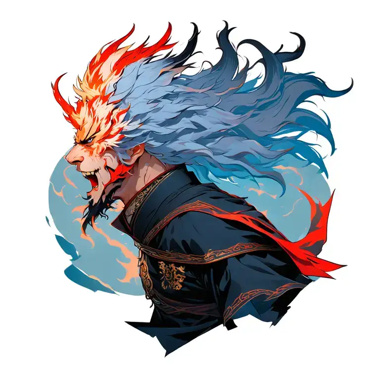 rengoku demon slayer tattoo design idea