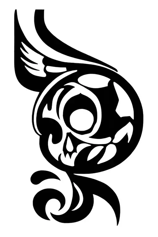 abstract grateful dead stealie tattoo design idea