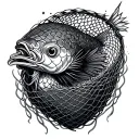 Fishing Net tattoo design idea
