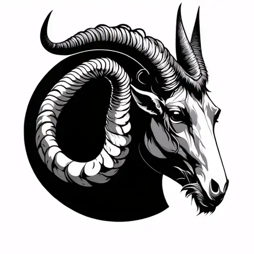 Capricorn and Aquarius  tattoo design idea