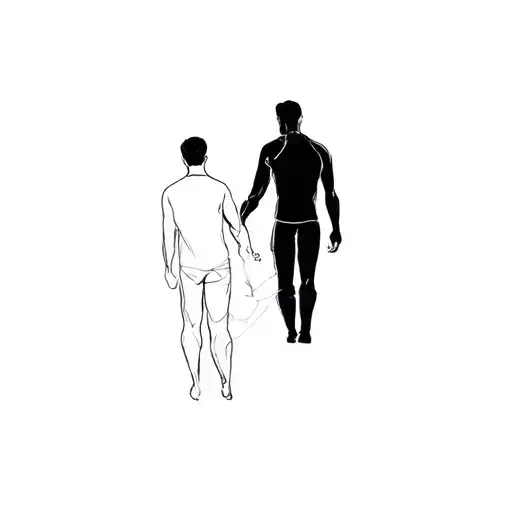 dad and son tattoo design idea